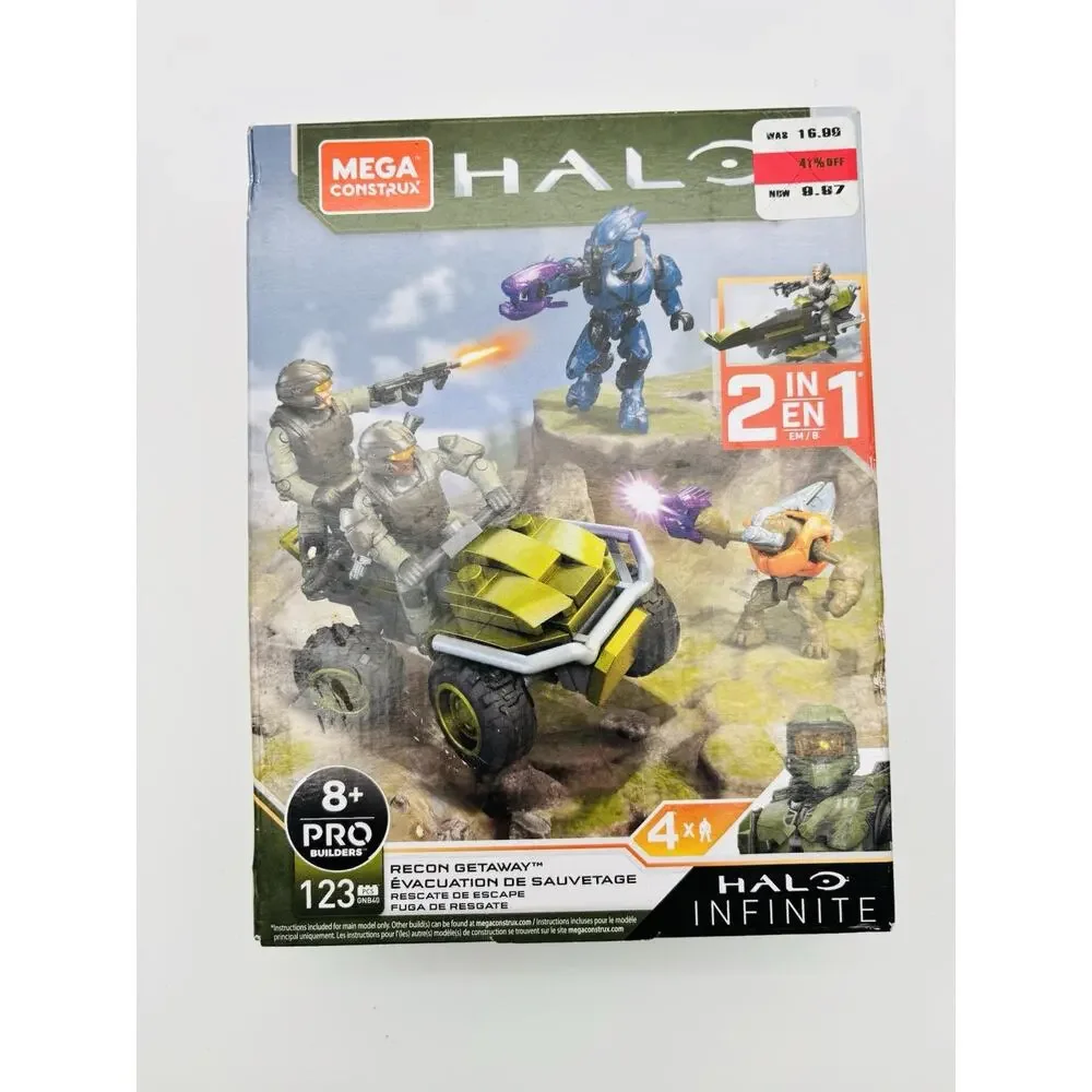 New. Halo Infinite MegaConstrux Recon Getaway Set Figures & Weapons 2in1 Sealed